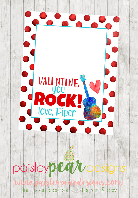 You Rock - Valentine Tags