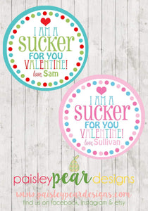 Sucker for You - Valentine Tags