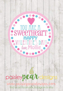 Sweetheart - Valentine Tags