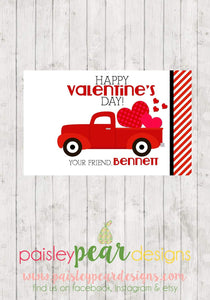 Heart Truck - Valentine Tags