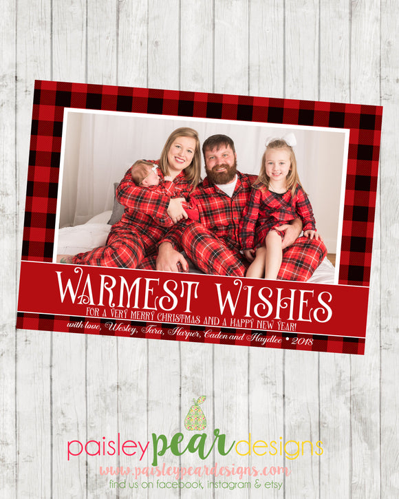 Warmest Wishes - Christmas Photo Card